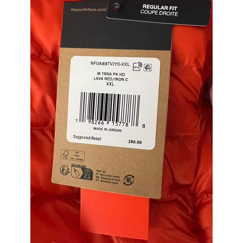 The North Face Terra Peak Hoodie Mens XXL Lava Red Iron Clay NF0A88TV NWT $280